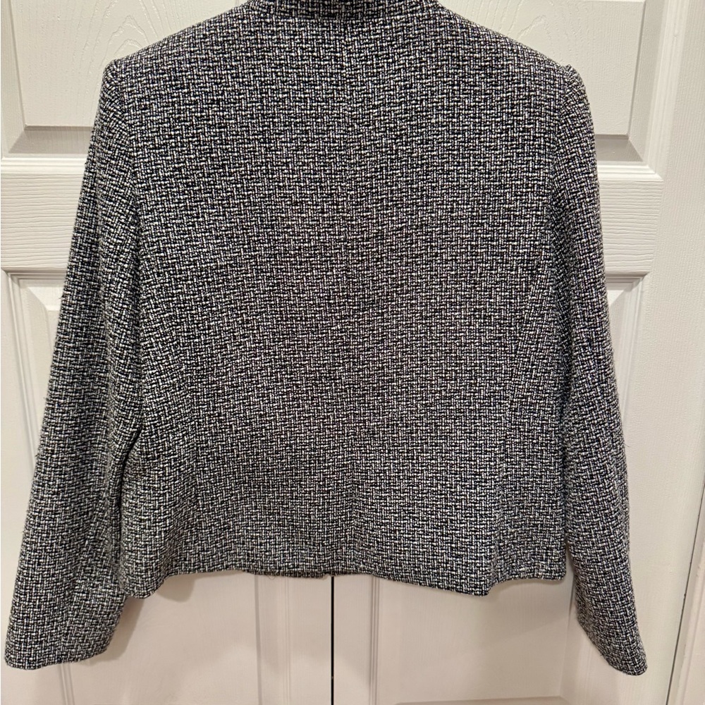 Karl Lagerfeld Tweed Pearl Jacket Blazer Sz 14 - Picture 10 of 10